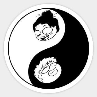 yin & yang Sticker